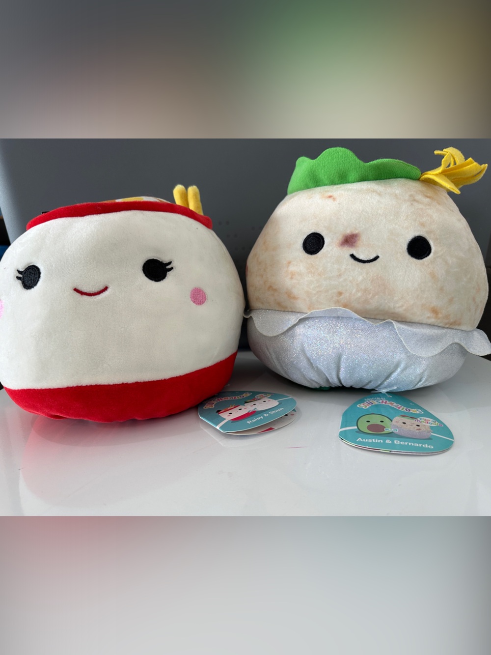 Squishmallows Flip-a-mallows Food Duo- Raisy & Shun, Austin & Bernardo